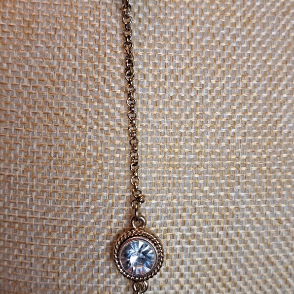 Vintage Crown Trifari Sterling Silver and Crystal Necklace - Picture 2 of 3
